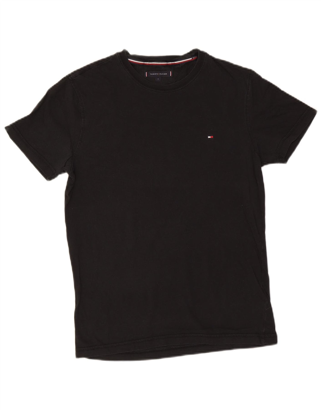 Tommy Hilfiger - Camiseta para hombre, talla pequeña, algodón negro