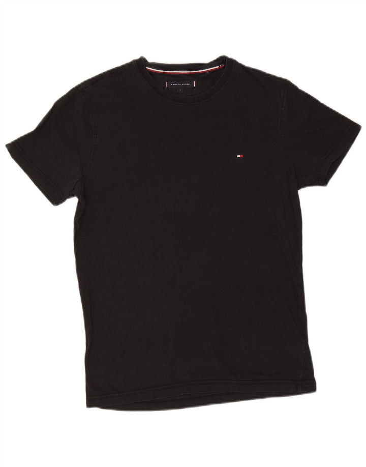 Tommy Hilfiger - Camiseta para hombre, talla pequeña, algodón negro