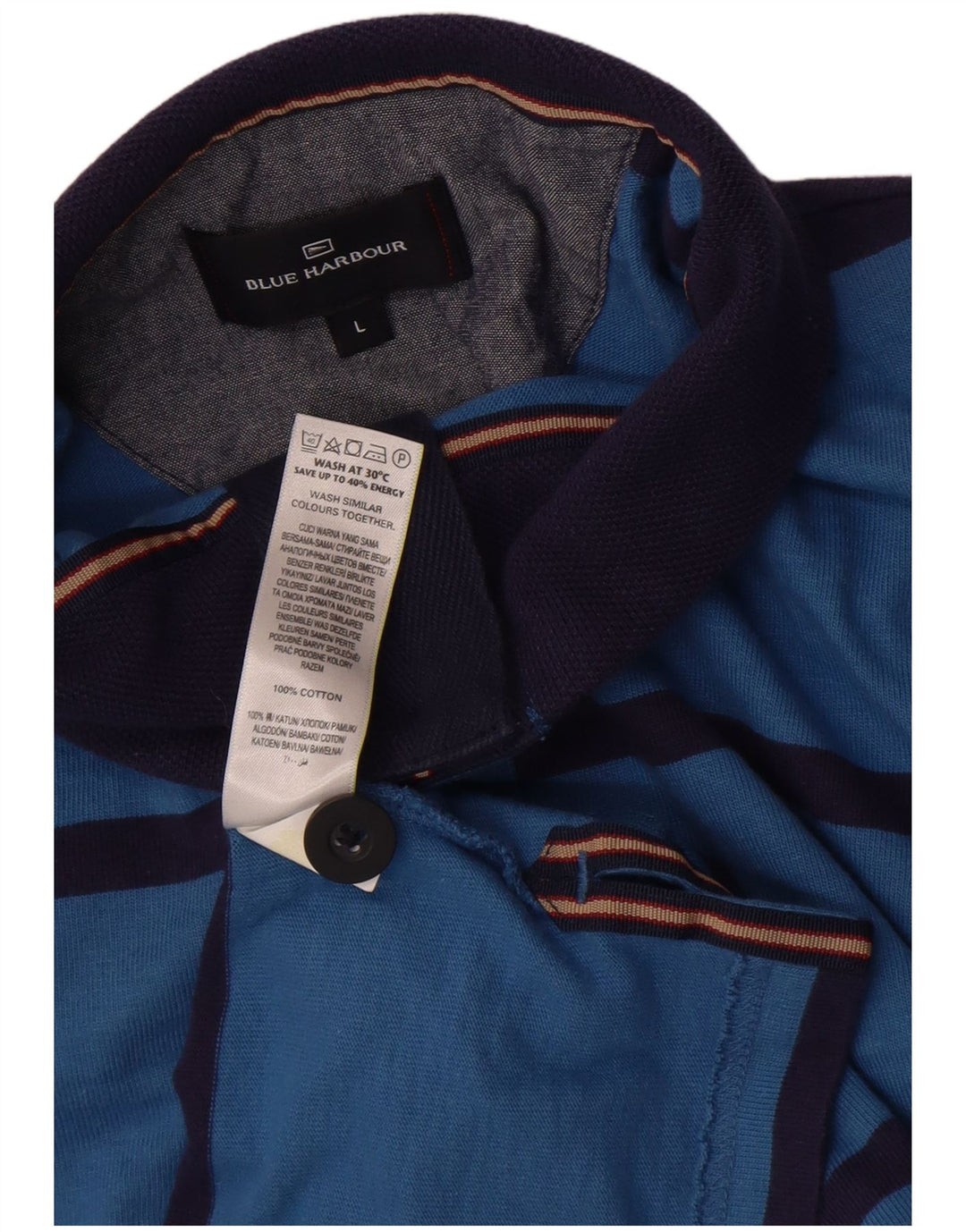 Marks & Spencer Hombre Azul Harbor Sudadera Jumper Grande Rayas Azules