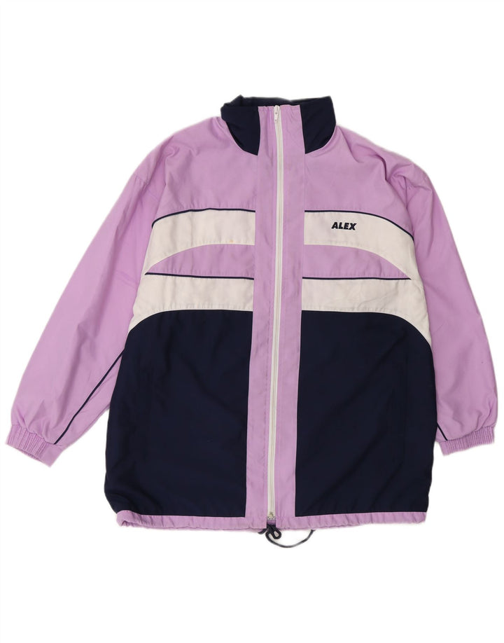 ALEX Chaqueta superior de chándal extragrande para mujer UK 40 Mediano Púrpura Colorblock