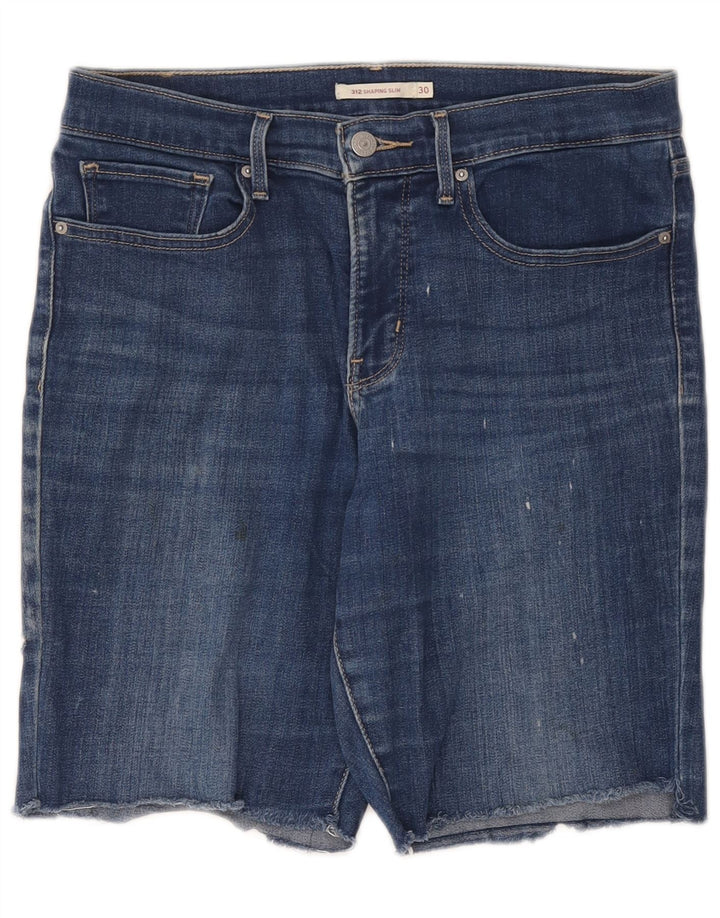 Levi's Mujer 312 Shorts Vaqueros W30 Algodón Azul Medio