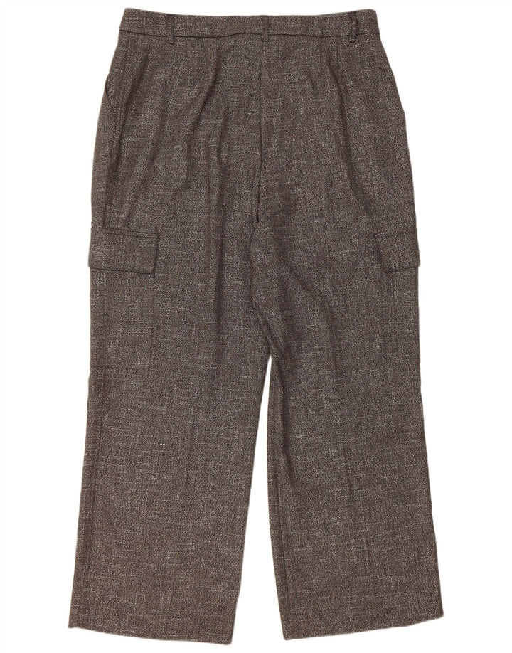 MINT VELVET Pantalón cargo con pinzas para mujer XL W36 L30 Poliéster moteado gris