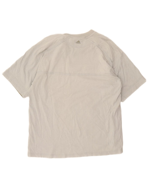 Adidas Camiseta gráfica para hombre Top UK 42/44 Grande Verde Colorblock Algodón