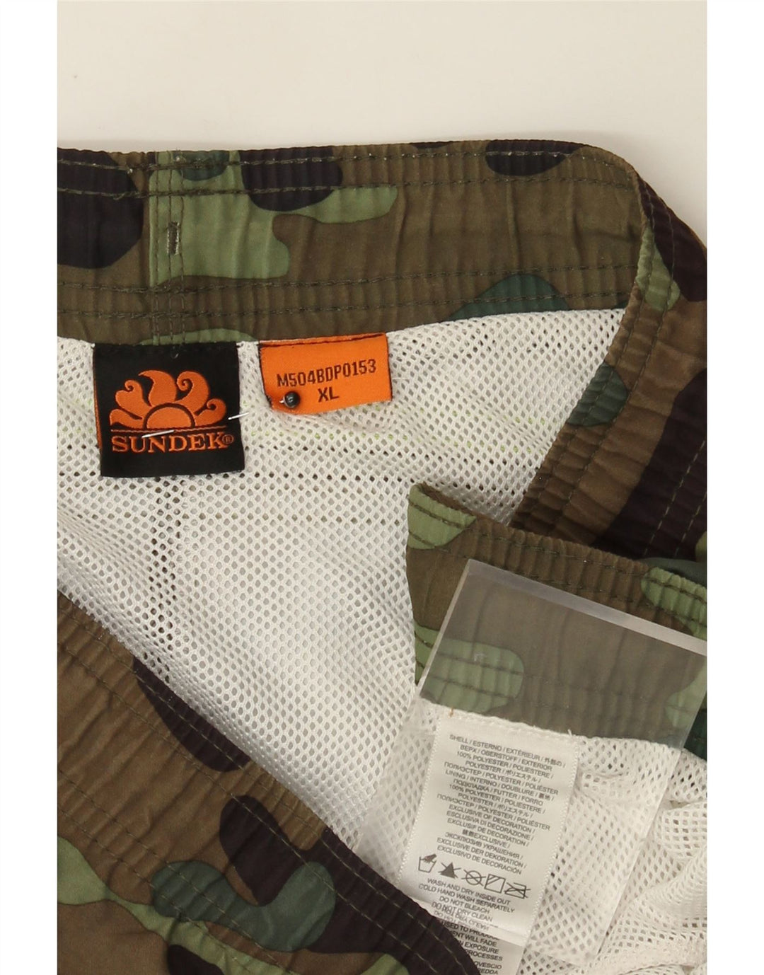 Sundek Bañador Hombre XL Caqui Camuflaje Poliéster