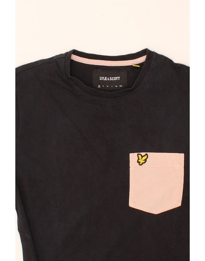 LYLE & SCOTT Mens T-Shirt Top XS Black Cotton Vintage Lyle & Scott and Second-Hand Lyle & Scott from Messina Hembry 