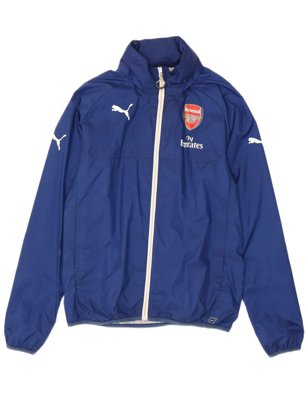 Puma Chaqueta impermeable con capucha Arsenal para hombre UK 38 Medium Blue Nylon