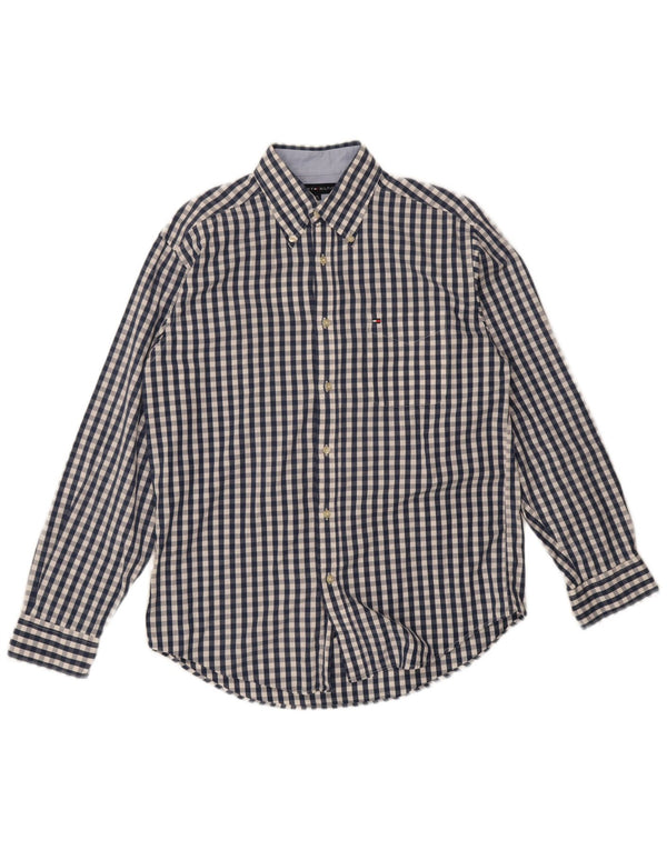 Camisa Tommy Hilfiger Hombre Algodón Vichy Azul Marino Mediano