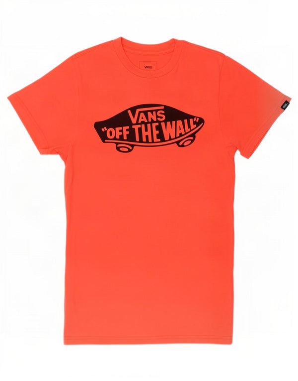 Vans Camiseta gráfica de ajuste personalizado para hombre Top XS Algodón naranja