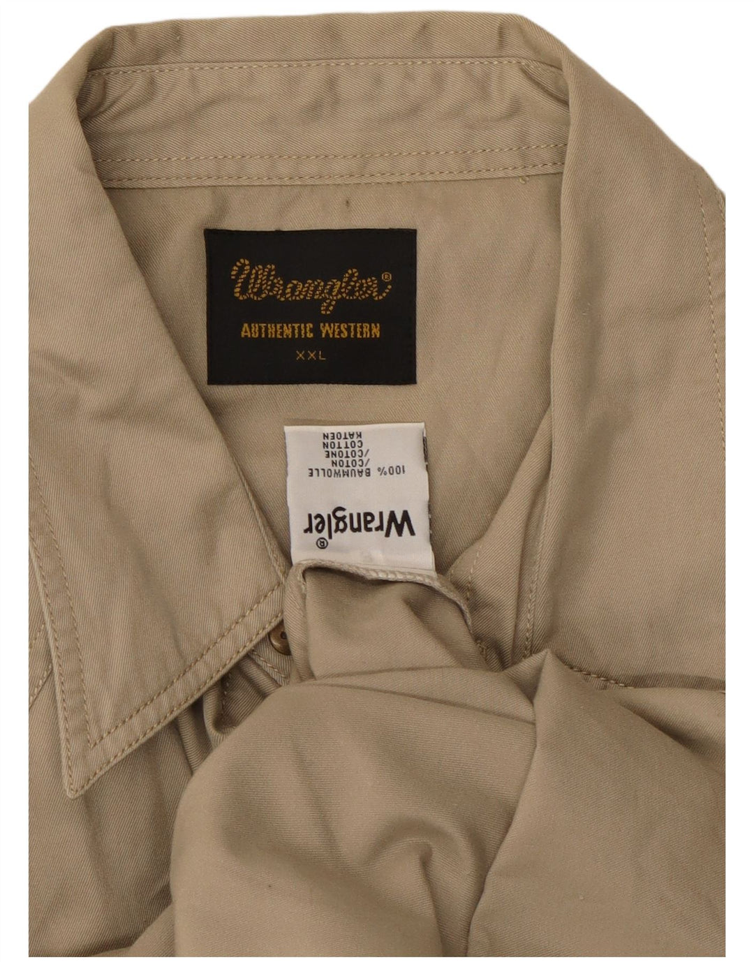 Wrangler Camisa Hombre 2XL Algodón Beige