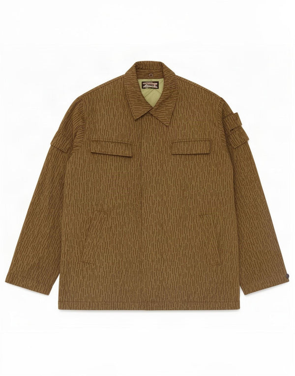 Vintage hombres chaqueta militar Reino Unido 38 medio caqui rayas