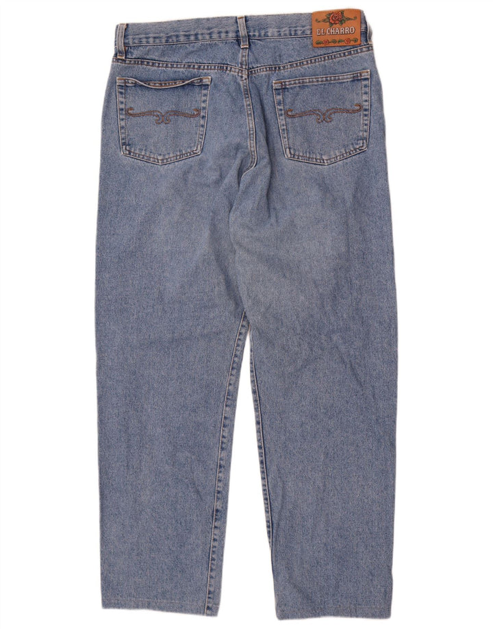 El Charro Jeans Cónicos Para Mujer IT 42 Mediano W34 L29 Algodón Azul