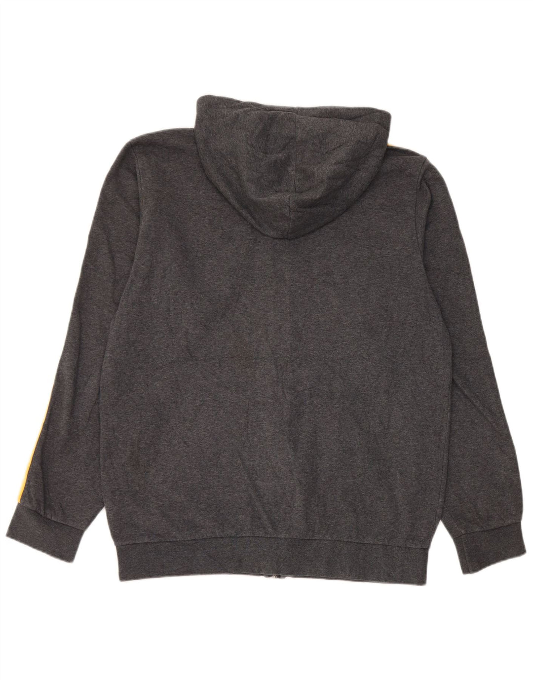 Adidas - Sudadera con capucha y cremallera para hombre, tamaño grande, algodón gris