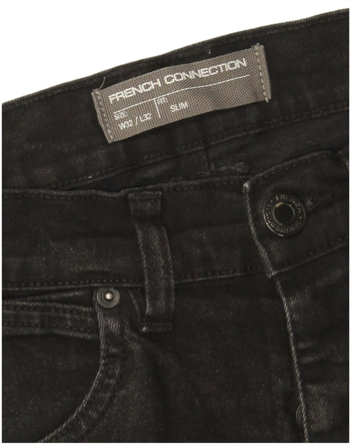 French Connection Vaqueros ajustados para hombre W32 L32 Algodón negro