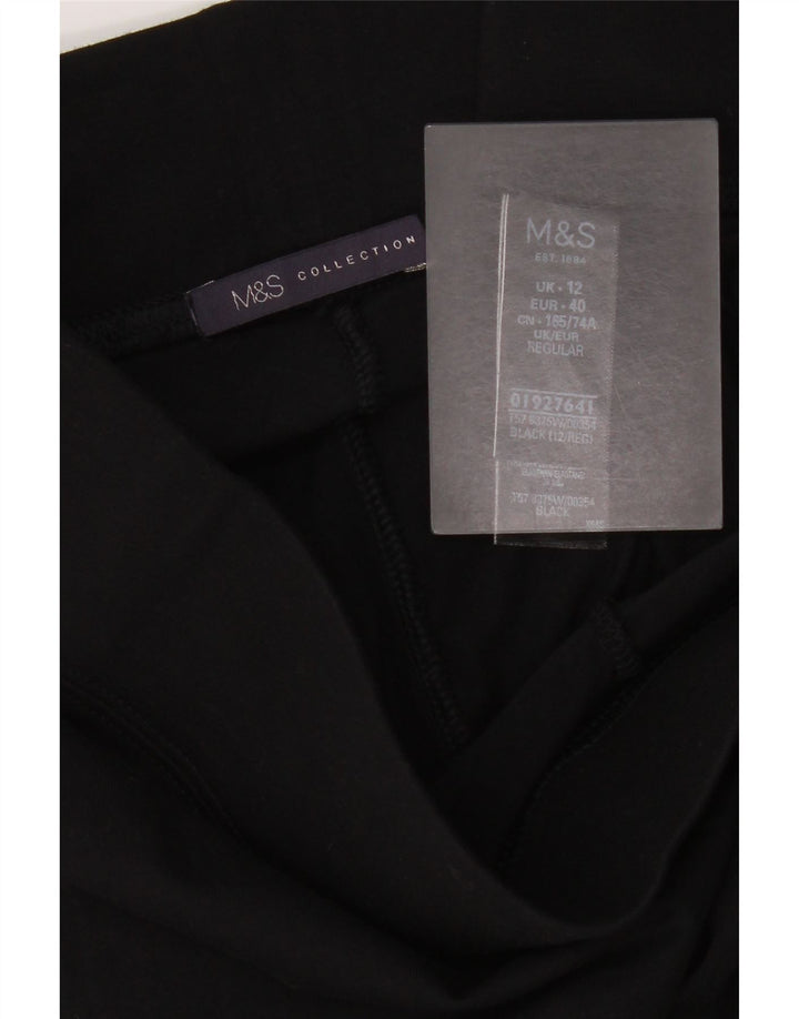 Marks & Spencer Leggings para mujer Reino Unido 12 Mediano Algodón negro