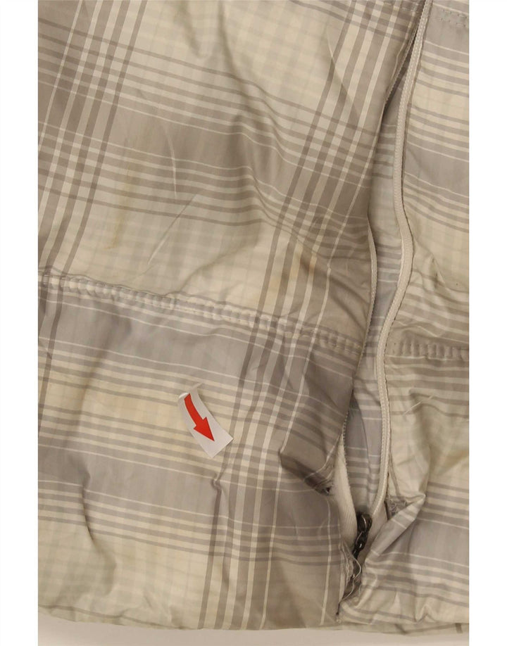 Columbia Chaqueta acolchada con capucha para mujer ES 40 XL Poliéster a cuadros gris