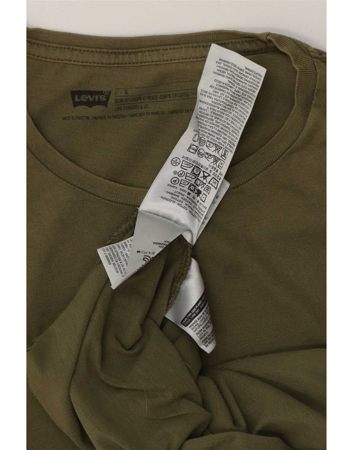 Levi's Hombre Camiseta Top Grande Algodón Verde