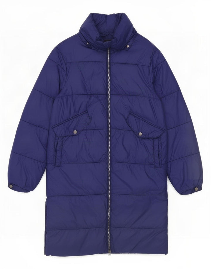 Marks & Spencer Abrigo acolchado para mujer UK 8 Small Poliamida azul marino