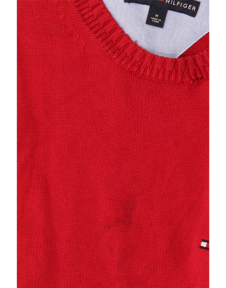 Tommy Hilfiger Jersey con cuello barco para hombre, color burdeos mediano
