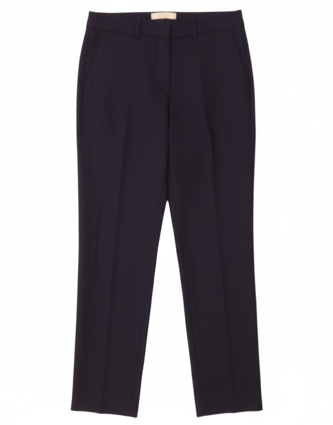 HOBBS Pantalón chino ajustado para mujer Medium W28 L28 Lana azul marino