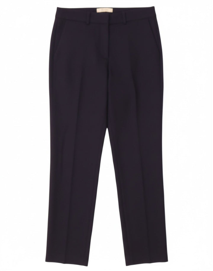 HOBBS Pantalón chino ajustado para mujer Medium W28 L28 Lana azul marino