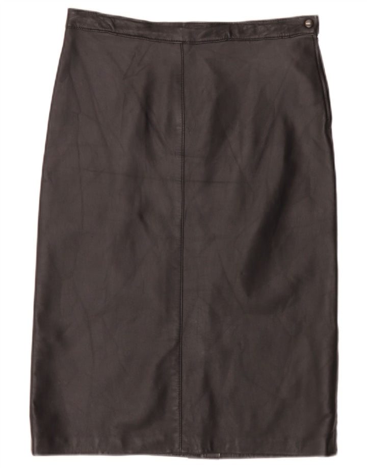 Falda de cuero vintage para mujer W30 Medio Negro