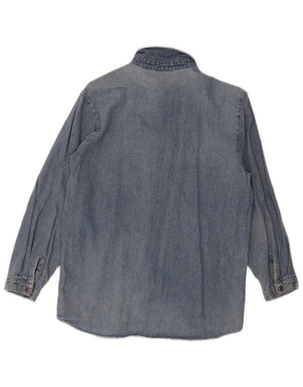 Camisa vaquera Gap para mujer UK 40 XL Algodón a rayas azules