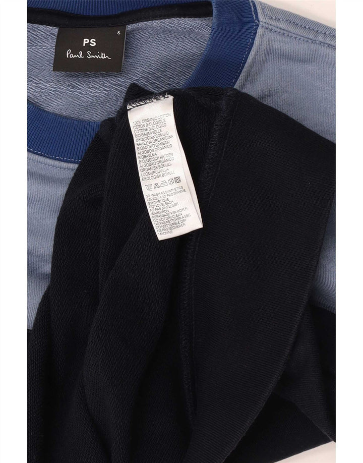 Paul Smith Hombre Sudadera Regular Fit Jersey De Algodón Color Block Azul Pequeño