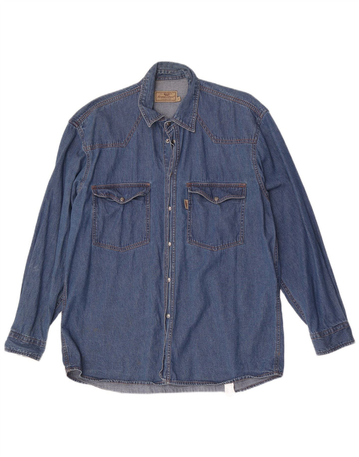 Camisa vaquera para hombre de European Project Algodón azul medio