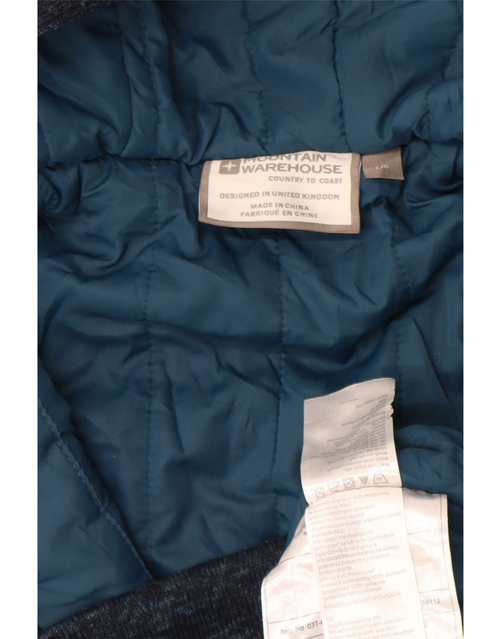 Mountain Warehouse Suéter con capucha y cremallera para hombre, tamaño grande, moteado en azul marino