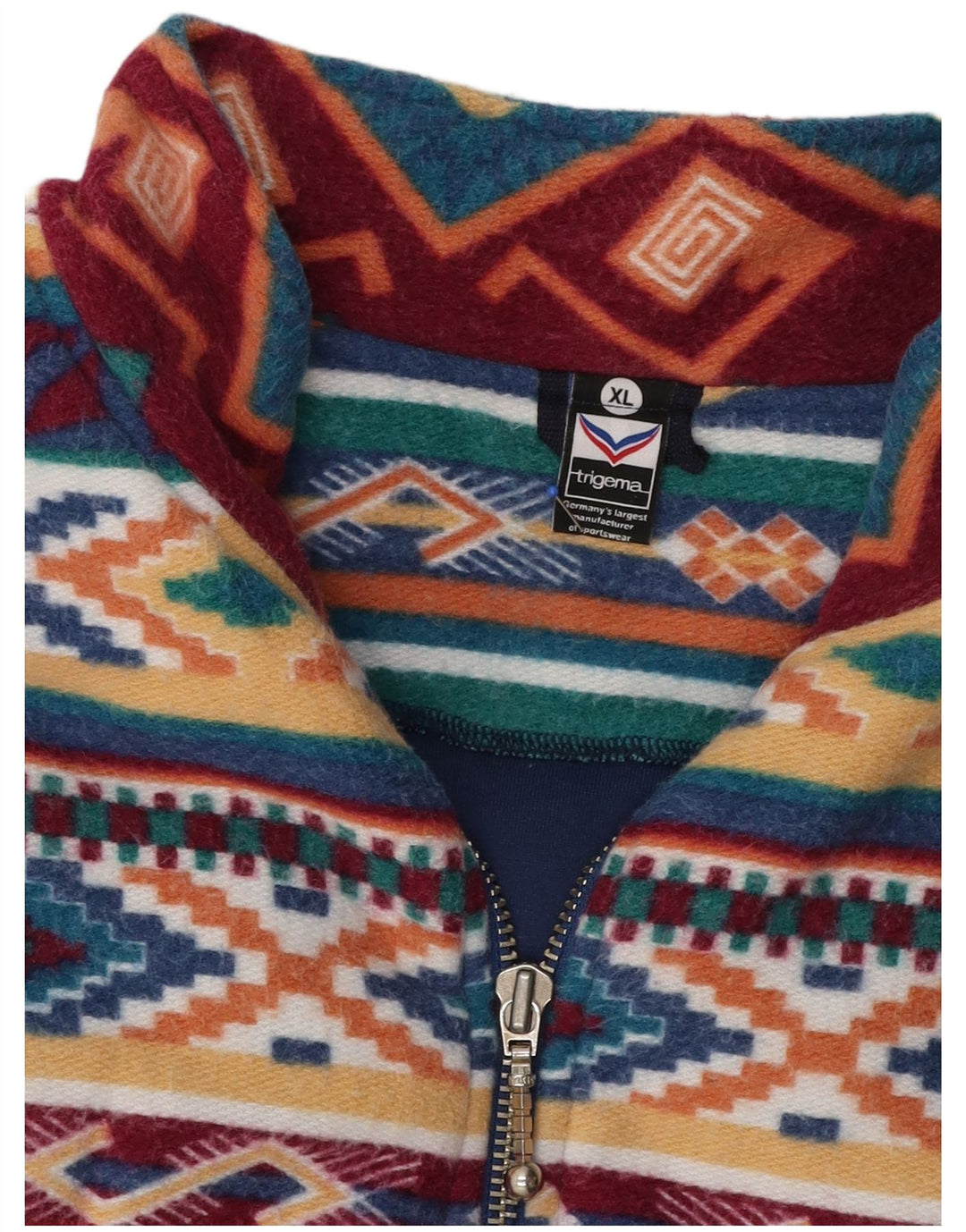 Trigema Chaqueta polar para hombre UK 42 XL Poliéster geométrico multicolor