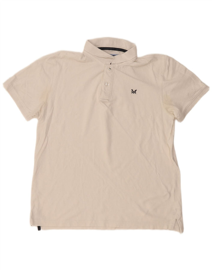 CREW CLOTHING Polo para hombre XL Algodón blanco