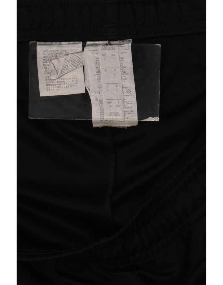 Pantalones de chándal ADIDAS para hombre, talla grande, poliéster negro