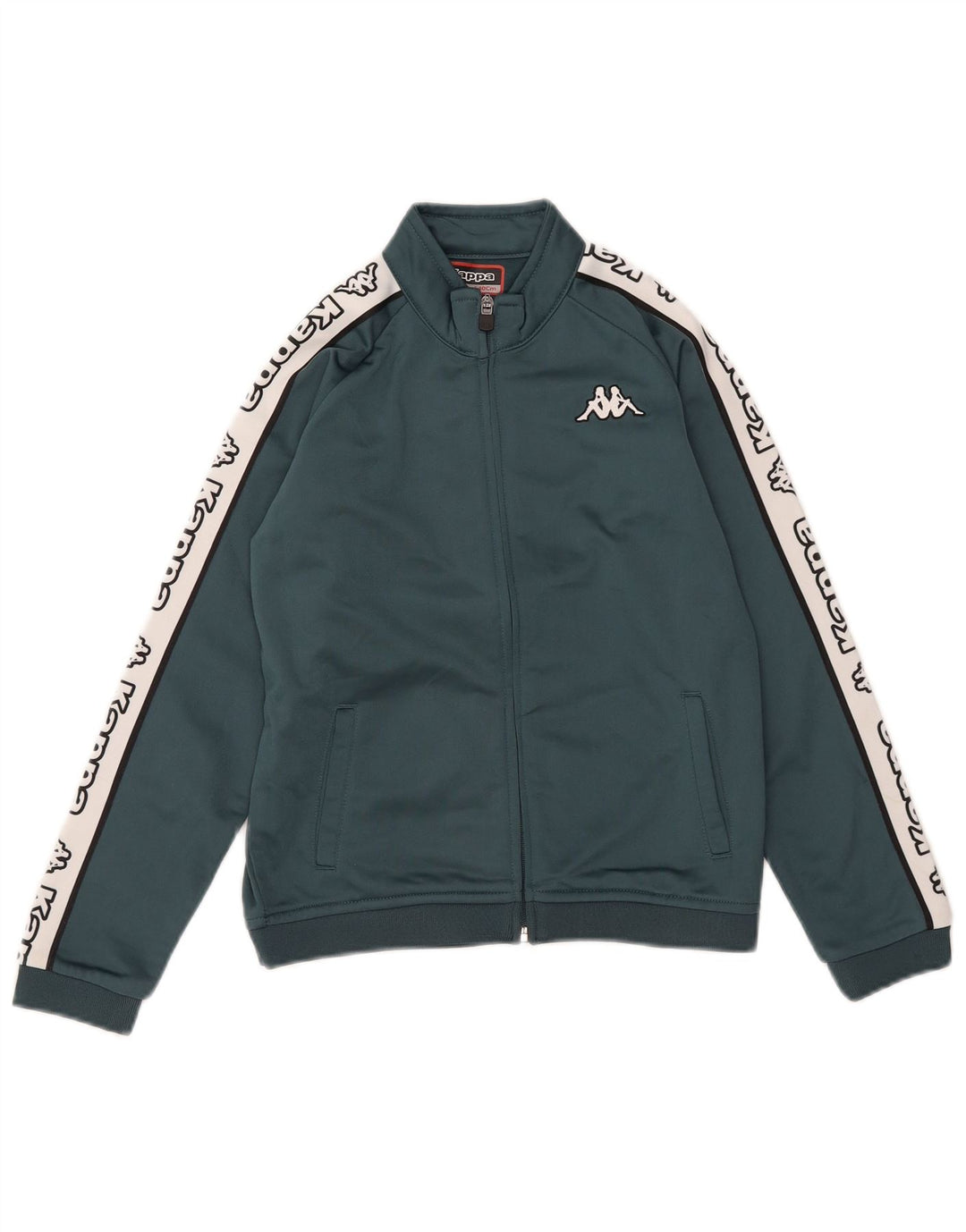 Kappa Boys Graphic Chándal Top Chaqueta 9-10 Años Verde Colorblock