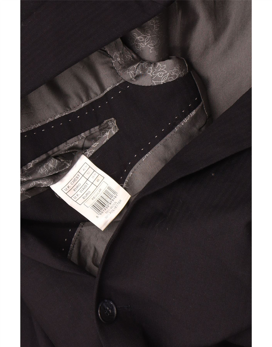 Pierre Cardin Chaqueta tipo blazer de 2 botones para hombre UK 42 XL Poliéster azul marino