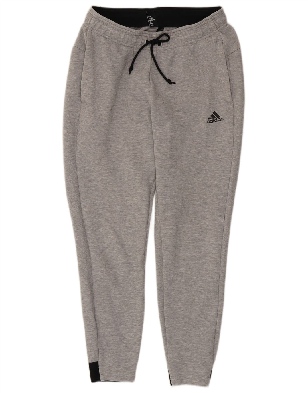 Adidas Hombre Pantalones De Chándal Joggers Pequeño Gris Algodón