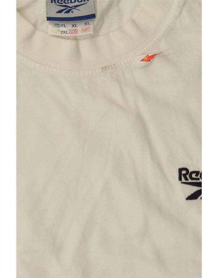 Camiseta Reebok Hombre Top XL Blanco Algodón
