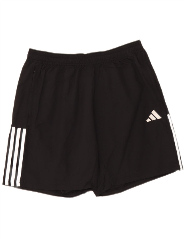 Adidas - Pantalones cortos deportivos para hombre, talla grande, poliamida negra