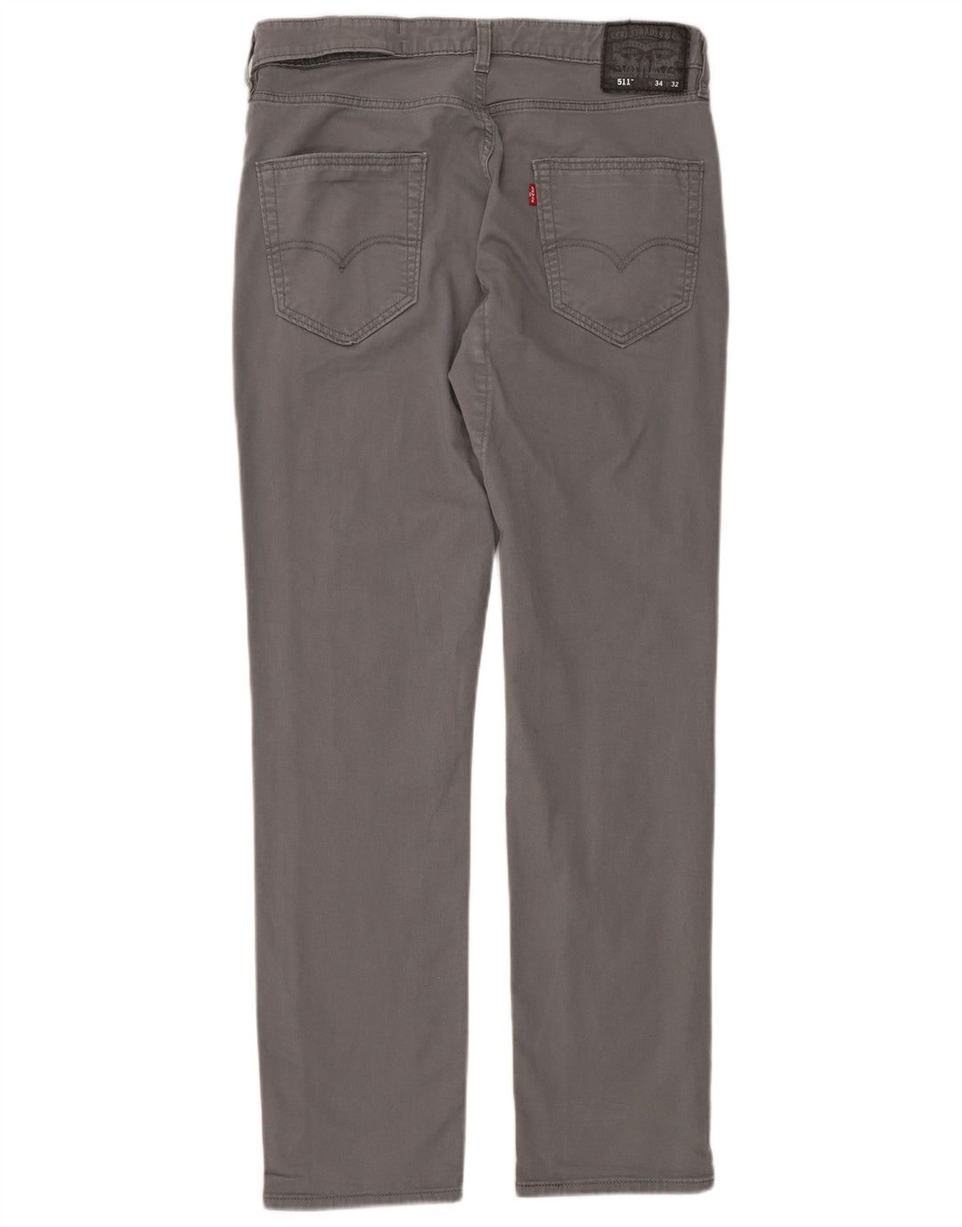 LEVI'S Mens 511 Slim Chino Pantalones W34 L32 Algodón Gris
