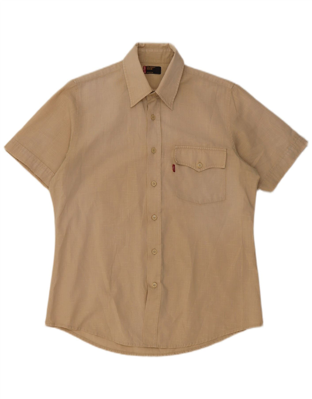 Levi's Hombre Sta-Prest Camisa De Manga Corta Beige Medio