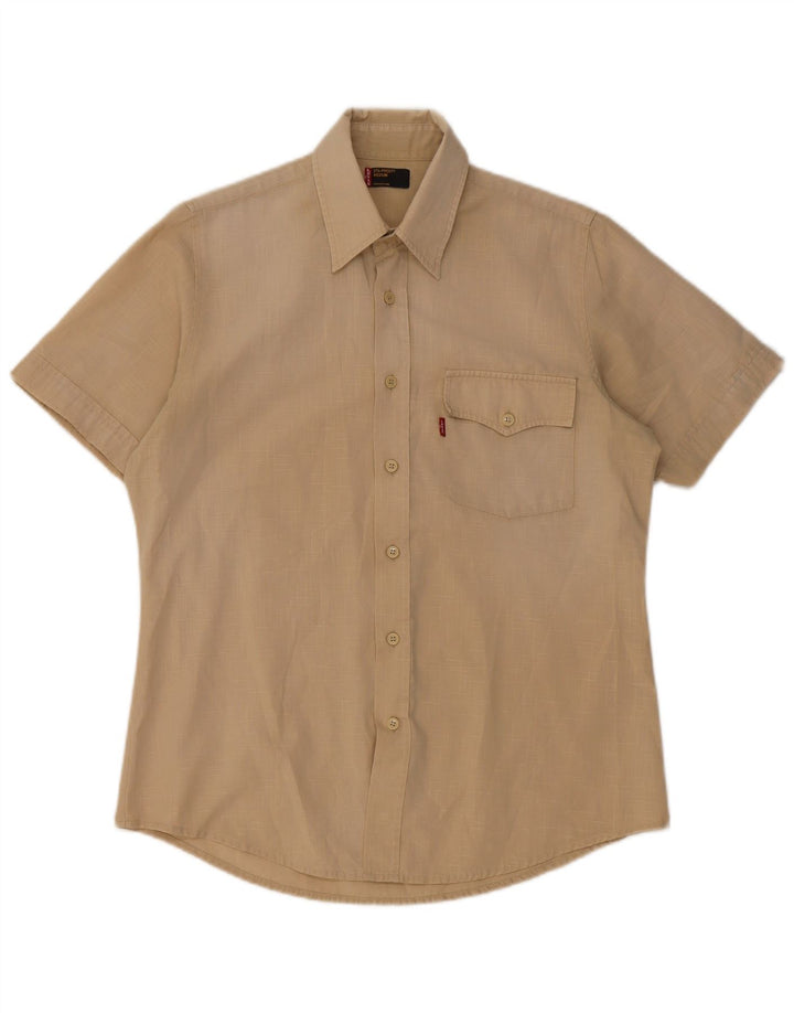 Levi's Hombre Sta-Prest Camisa De Manga Corta Beige Medio