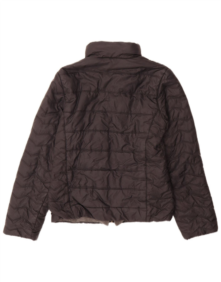 Zara Mujer Chaqueta Acolchada UK 42 Mediana Nylon Negro