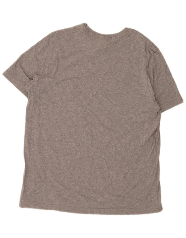 Reebok Camiseta gráfica para hombre Top XL de algodón moteado gris