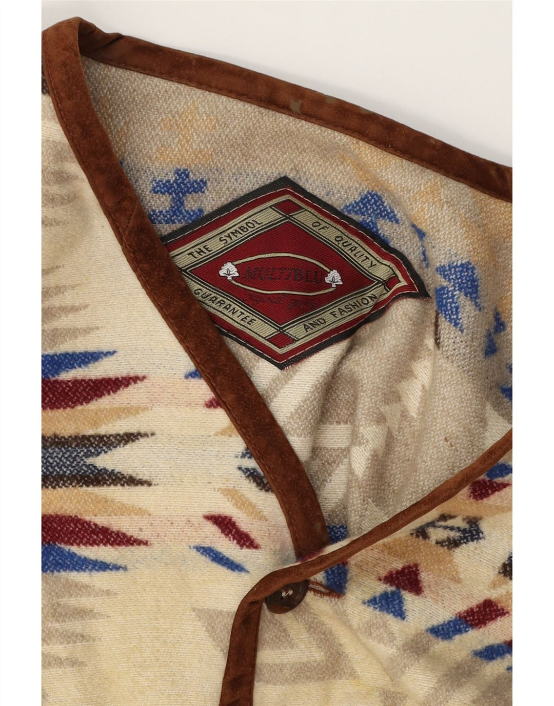 MULTIBLU Chaleco para hombre UK 40 Large Beige Fair Isle