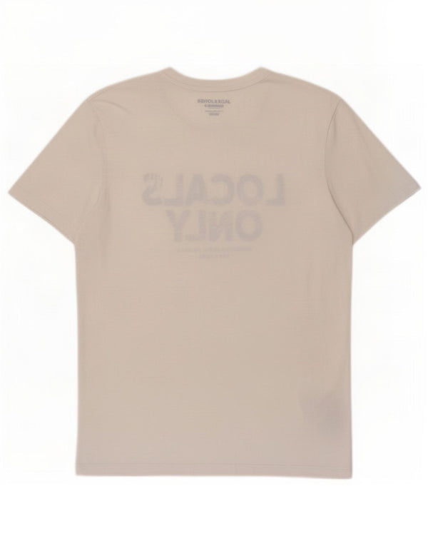 Jack & Jones Hombre Regular Fit Graphic T-Shirt Top Medio Blanco Poliéster