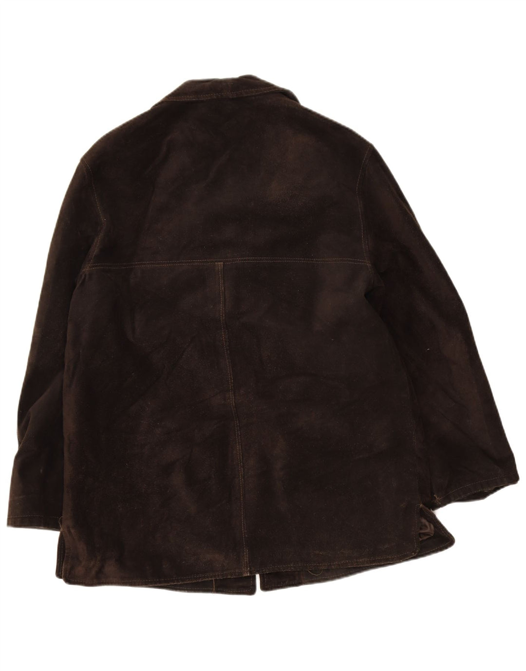 Vintage mujer ante chaqueta Reino Unido 16 cuero marrón grande
