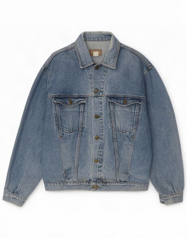 Chaqueta vaquera vintage para hombre UK 40 Algodón azul grande
