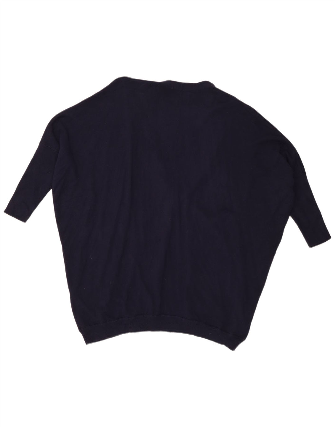 Zara Suéter tipo cárdigan extragrande con manga 3/4 para mujer UK 44 Azul marino mediano