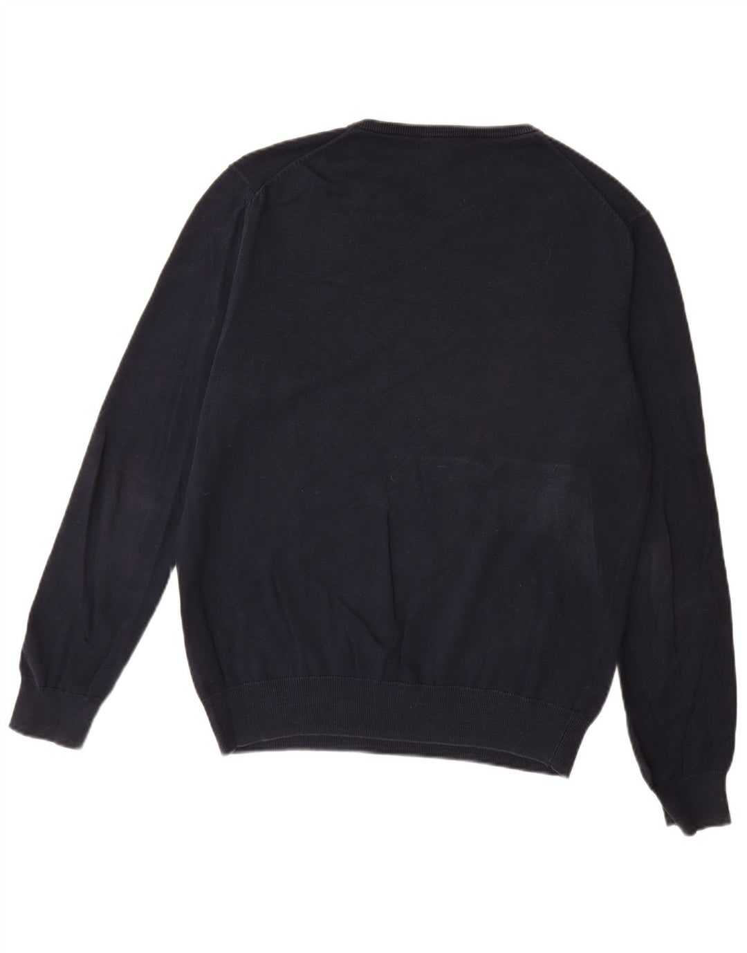 Crew Clothing - Jersey con cuello en V para hombre, algodón azul marino mediano