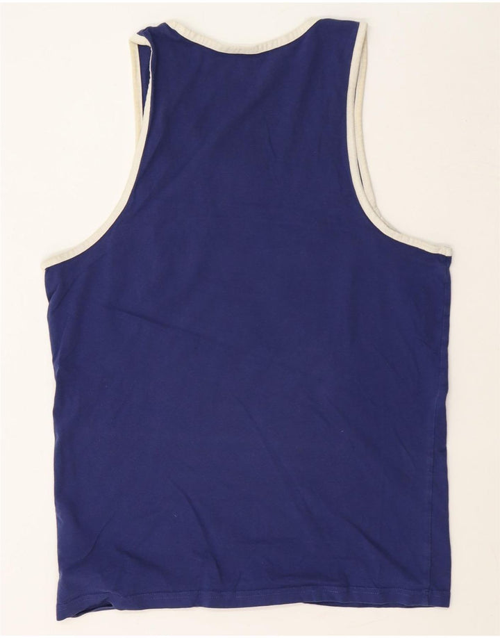 Genuine Merchandise Top sin mangas gráfico para hombre Azul marino mediano