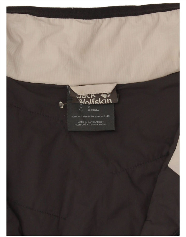 Jack Wolfskin Chaqueta cortavientos para mujer UK 40 XL Blanco Colorblock